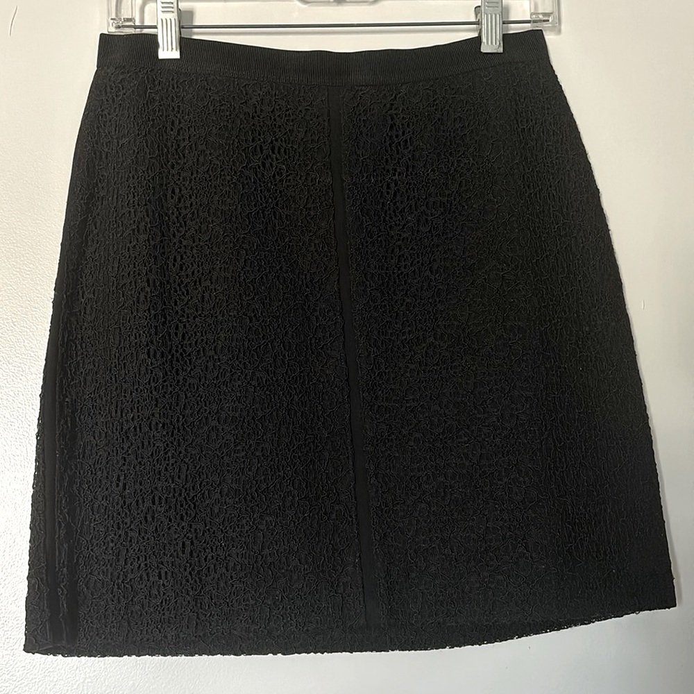 Ann Taylor Black Textured Skirt